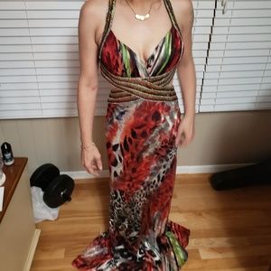 La FEMME Paris sexy Empire beaded sequined  pr